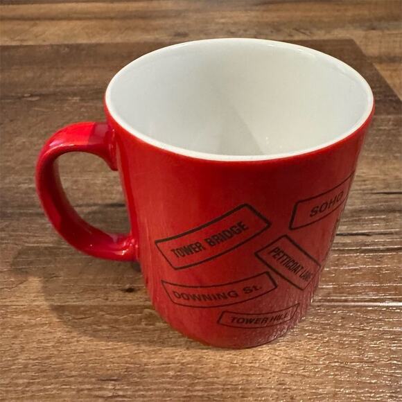 Kilncraft Stl Vintage London Crest Neighborhoods Souvenir Red Ceramic Coffee Mug - Picture 2 of 6